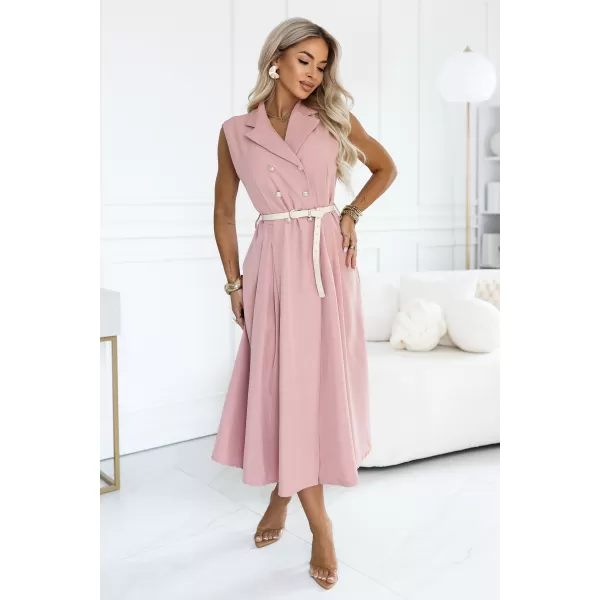  Rochie NUMOCO 596-6 ROZ PUDRA 