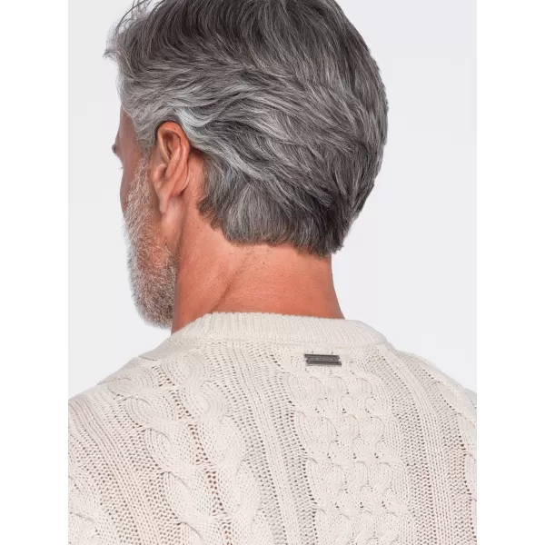  Pulover pentru bărbați OMBRE OM-SWSW-0191 ECRU 