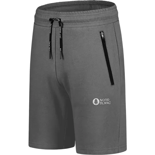  Pantaloni scurți din bumbac pentru bărbați NORDBLANC RELAXEDFIT NBSPM8254 GRI 