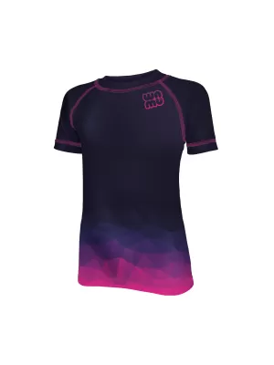 Tricou funcțional pentru copii cu mâneci scurte WAMU MOZAIKA VIOLET ÎNCHIS