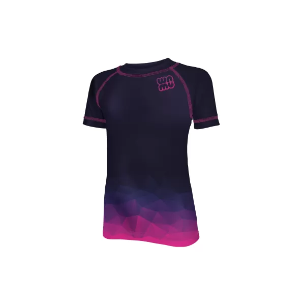  Tricou funcțional pentru copii cu mâneci scurte WAMU MOZAIKA VIOLET ÎNCHIS 