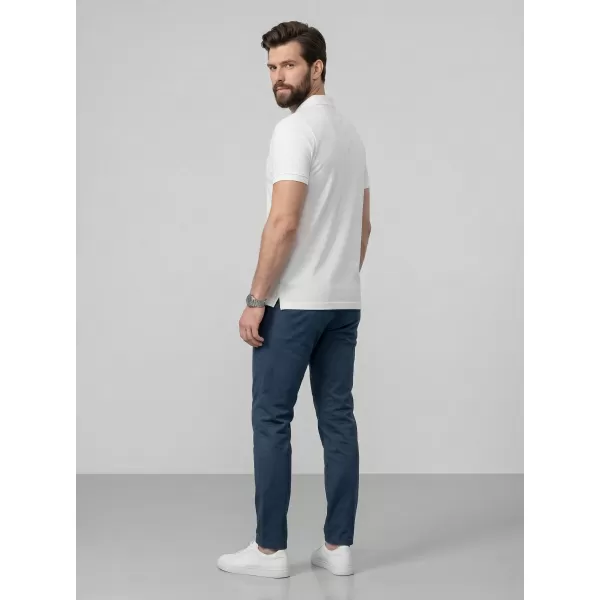 Tricou pentru bărbați cu guler 4F WMM00TPTSM0771 ALB 