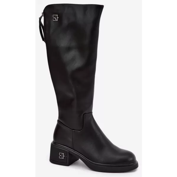 Cizme de dama VINCEZA 67056 PIELE NEAGRA 
