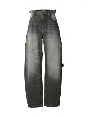 Pantaloni de dama URBAN CLASSICS TB8140 NEGRU SPALAT