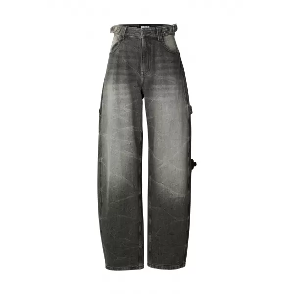  Pantaloni de dama URBAN CLASSICS TB8140 NEGRU SPALAT 