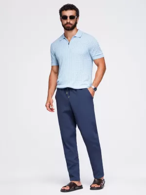 Pantaloni pentru bărbați OMBRE OM-PACP-0310 ALBASTRU MARIN
