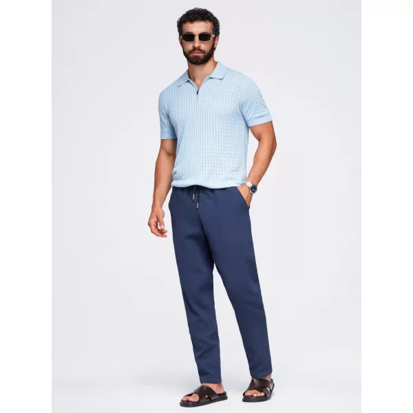  Pantaloni pentru bărbați OMBRE OM-PACP-0310 ALBASTRU MARIN 