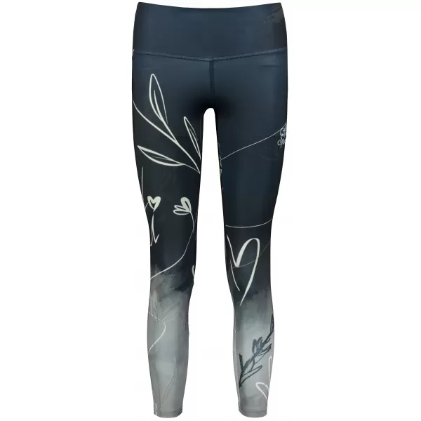  Jambiere lungi premium pentru femei (dimensiuni noi) ALTISPORT VOJ/ALW083LEG05 ALB-NEGRU 