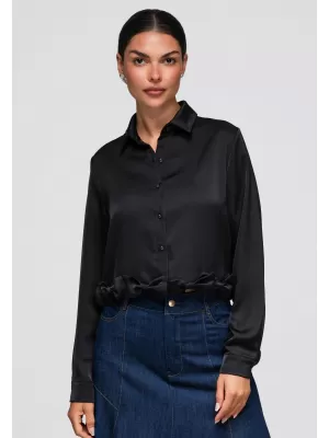 Cămașă de damă OMBRE OW-SH-E0059 NEGRU