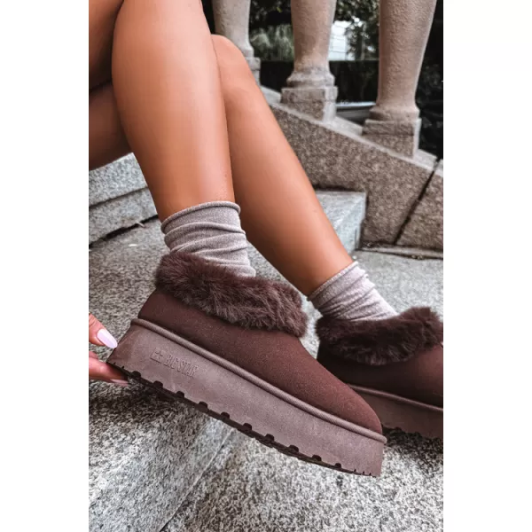  Oameni de zăpadă pentru femei BIG STAR SHOES UU274203 UMBRE MARO/BEJ 