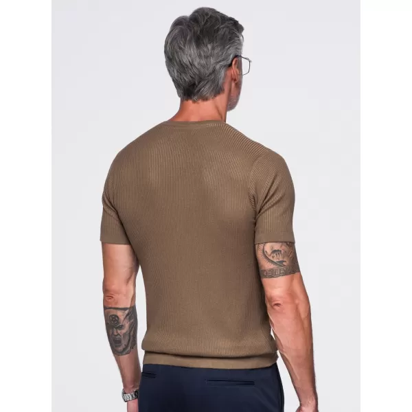  Tricou pentru bărbați OMBRE OM-TSCT-0304 MARO DESCHIS 