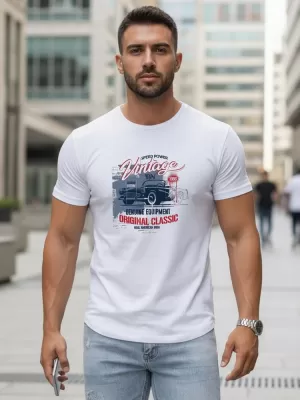 Tricou pentru bărbați DSTREET NX5082R ALB