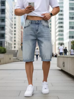 Pantaloni scurți pentru bărbați DSTREET SX2583 ALBASTRU