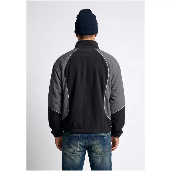  Jachetă de trening pentru bărbați URBAN CLASSICS TB8602-07652 NEGRU/MAGNET 