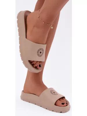 Papuci de damă BIG STAR SHOES UU274074 NUANȚE DE MARO ȘI BEJ