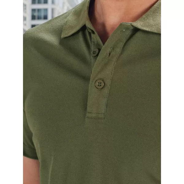  Tricou pentru bărbați cu guler DSTREET PX0511 VERDE 