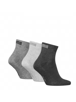 Șosete PUMA UNISEX QUARTER PLAIN 3P 93858916 ANTRACIT/L MEL GRI/M MEL GRI