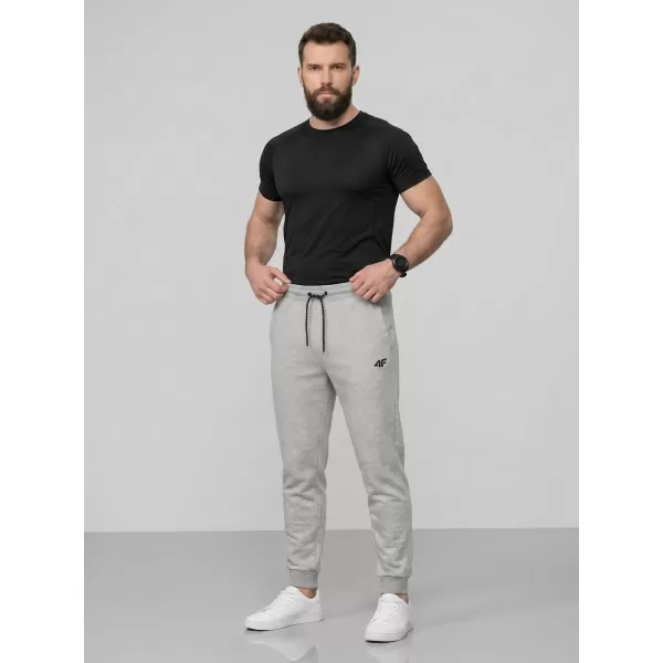  Pantaloni pentru bărbați 4F WMM00TTROM1674 MELANGE GRI DESCHIS RECE 
