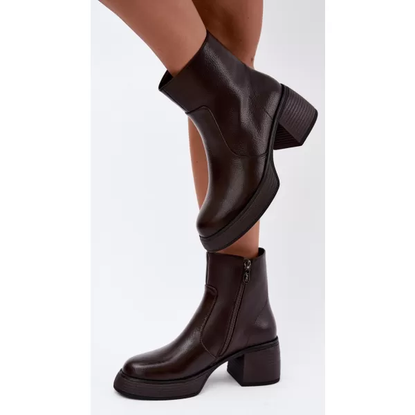  Botine de dama D&A CR62-3369 MARO ÎNCHIS 