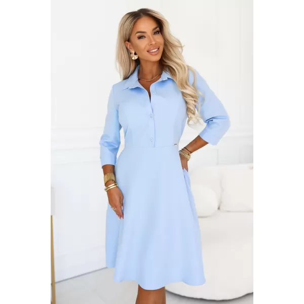  Rochie NUMOCO 286-10 ALBASTRU CERUL 