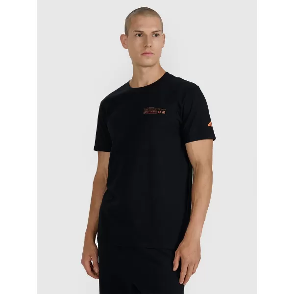  Tricou pentru bărbați 4F WAW25TTSHM2372 NEGRU ADÂNC 