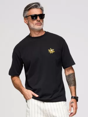 Tricou pentru bărbați OMBRE OM-TSCT-0275 NEGRU