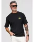 Tricou pentru bărbați OMBRE OM-TSCT-0275 NEGRU