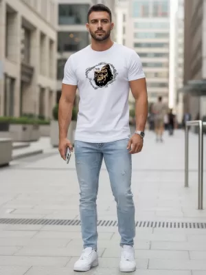 Tricou pentru bărbați DSTREET NX5085R-WH ALB