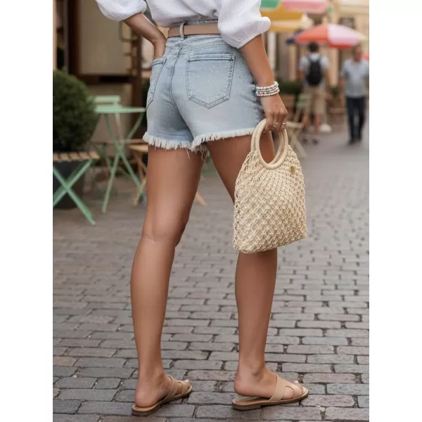  Pantaloni scurți de damă DSTREET SY0472 ALBASTRU 