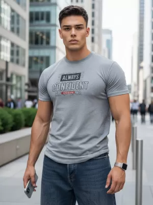 Tricou pentru bărbați DSTREET RX5406 GRI DESCHIS