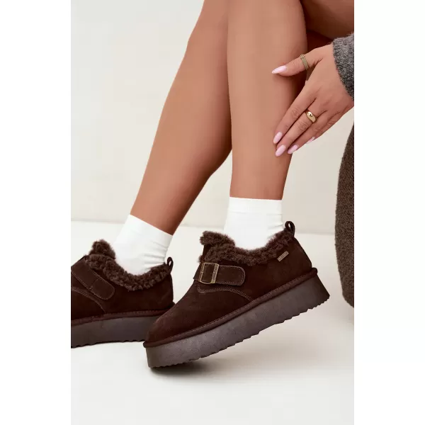  Oameni de zăpadă pentru femei BIG STAR SHOES UU274319 MARO/BEJ 