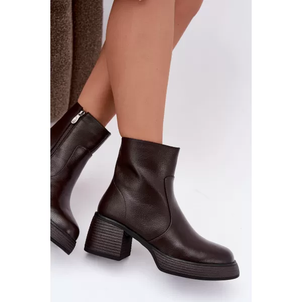  Botine de dama D&A CR62-3369 MARO ÎNCHIS 
