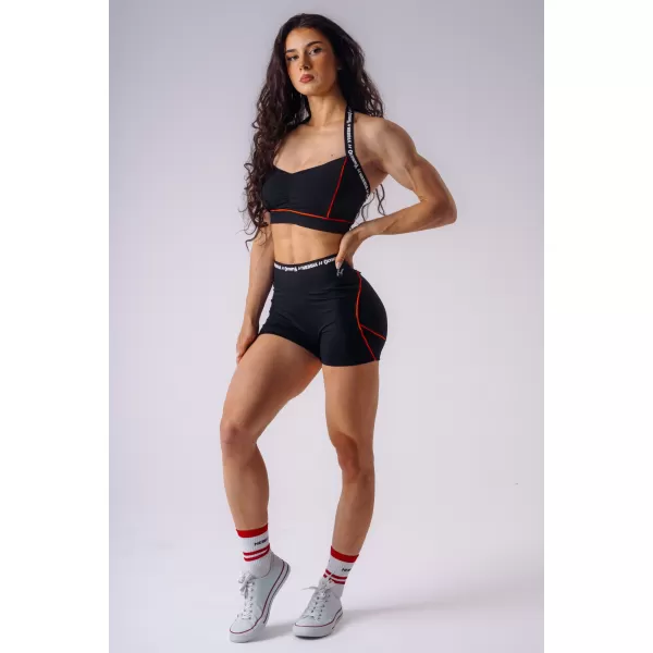  Pantaloni scurți de damă NEBBIA OLYMPIA HIGH-WAIST 937 NEGRU 
