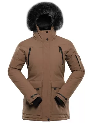 Geaca de iarna dama ALPINE PRO WERDA 3 NUANȚĂ SEPIA