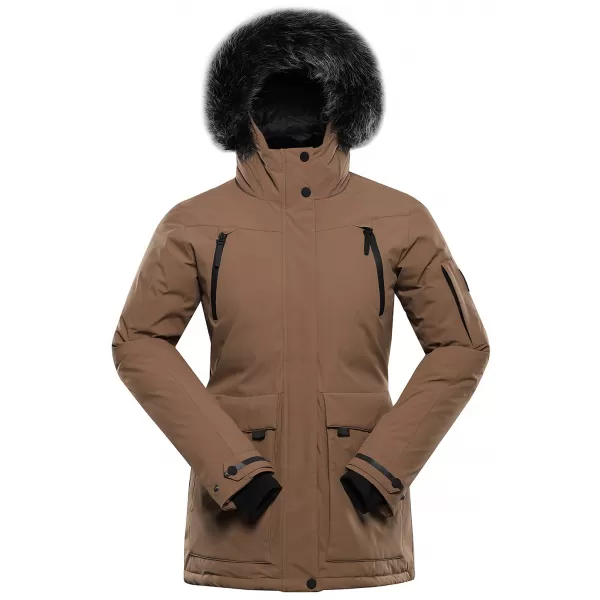  Geaca de iarna dama ALPINE PRO WERDA 3 NUANȚĂ SEPIA 