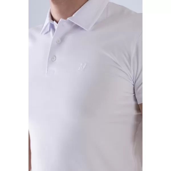  Tricouri pentru bărbați NEBBIA MIKE MUSCLE FIT POLO 157 ALB 