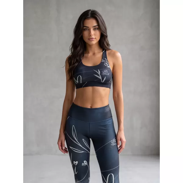  Jambiere lungi premium pentru femei (dimensiuni noi) ALTISPORT VOJ/ALW083LEG05 ALB-NEGRU 