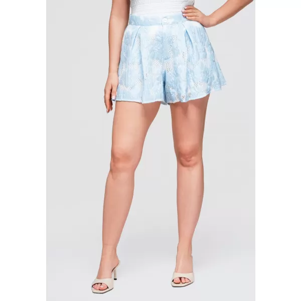  Pantaloni scurți de damă OMBRE OW-ST-E0015 ALBASTRU DESCHIS 