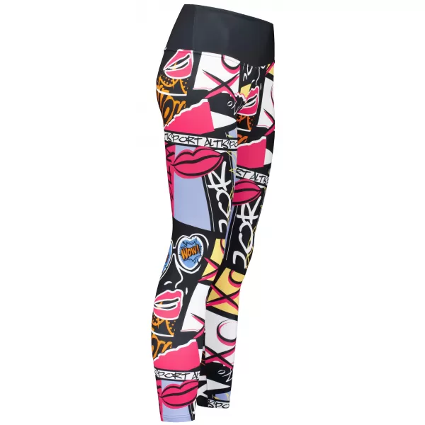 Jambiere funcționale lungi premium pentru femei (dimensiuni noi) ALTISPORT VOJ/ALW041LEG05 NEGRU 