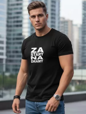 Tricou pentru bărbați DSTREET NX0112R-BK NEGRU