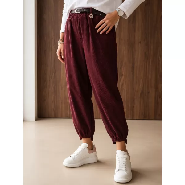  Pantaloni de dama DSTREET UY3173 BURGUNDIA 