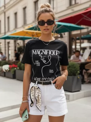 Tricou pentru femei DSTREET RY2502 NEGRU