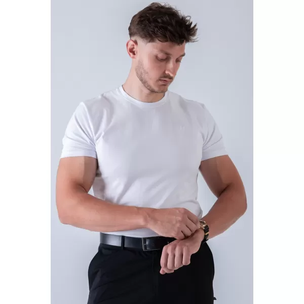  Tricouri pentru bărbați NEBBIA MIKE MUSCLE FIT 158 ALB 