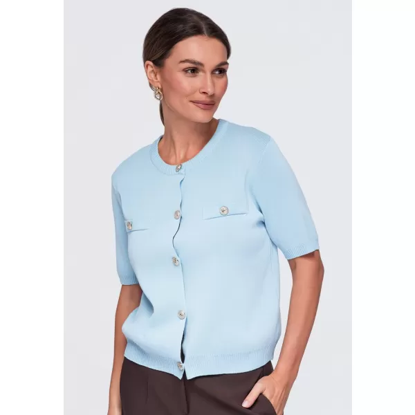  Bluza de dama OMBRE OW-TS-E0084 ALBASTRU 