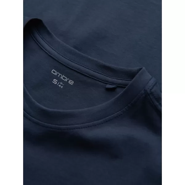  Tricou pentru bărbați OMBRE OM-TSCT-0305 ALBASTRU MARIN 
