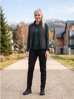 Pantaloni softshell dama ALPINE PRO ABARA 2 NEGRU