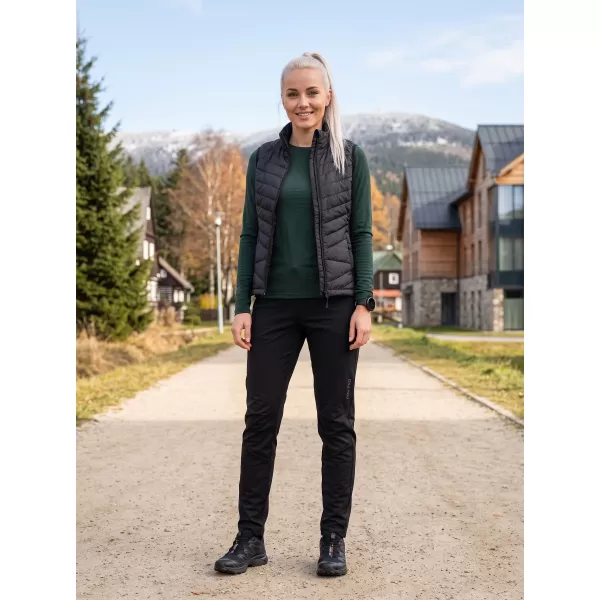  Pantaloni softshell dama ALPINE PRO ABARA 2 NEGRU 
