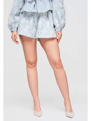 Pantaloni scurți de damă OMBRE OW-ST-E0012 ALBASTRU