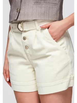 Pantaloni scurți de damă OMBRE OW-ST-E0011 BEJ