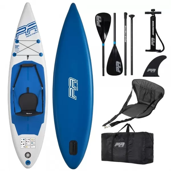  Placă cu vâsle AQUA MARINA Pure Air Combo 11 - 2022 ALBASTRU/GRI 